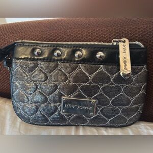 Betsey Johnson Metallic Quilted Pouch